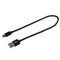 USB braided cable - micro USB everActive CBB-0.3MB 30cm with support for fast charging up to 2.4A black