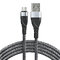 braided USB to micro USB cable everActive CBB-1MG 100cm with fast charging support up to 2.4A grey