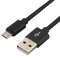 USB braided cable - micro USB everActive CBB-1.2MB 120cm with support for fast charging up to 2.4A black