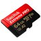 SanDisk microSD memory card (microSDXC) 64GB Extreme PRO 200MBs / 90MB/s UHS-I U3 V30 A2