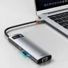 8in1 Baseus CAHUB-CV0G Hub USB-C adapter is 3x USB 3.0 + HDMI + USB-C PD + RJ45 + microSD / SD reader