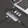 Adapter 8in1 Media-Tech MT5044 Hub Pro USB-C to 3x USB 3.0 + HDMI + USB-C PD + RJ45 + microSD / SD reader