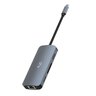 Adapter 8in1 Media-Tech MT5044 Hub Pro USB-C to 3x USB 3.0 + HDMI + USB-C PD + RJ45 + microSD / SD reader