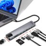 8in1 Media-Tech MT5046 Hub USB-C Adapter to USB 3.0 + USB 2.0 + HDMI + USB-C + USB-C PD + microSD, SD + RJ45