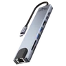 8in1 Media-Tech MT5046 Hub USB-C Adapter to USB 3.0 + USB 2.0 + HDMI + USB-C + USB-C PD + microSD, SD + RJ45
