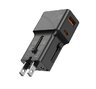 JELLICO 25W PD QC3.0 S6 mini PD Travel Adapter 25W 1xUSB-C + 1xUSB QC3.0 Black