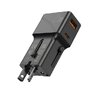 JELLICO 25W PD QC3.0 S6 mini PD Travel Adapter 25W 1xUSB-C + 1xUSB QC3.0 Black