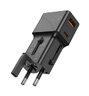 JELLICO 25W PD QC3.0 S6 mini PD Travel Adapter 25W 1xUSB-C + 1xUSB QC3.0 Black