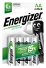 4 x Energizer R6/AA Ni-MH 2300mAh Extreme battery packs