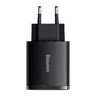 Baseus Compact CCXJ-E01 30W fast wall charger with two USB QC3.0 and USB-C PD 3.0 ports