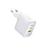 Baseus GaN EnerFill FE22 E0123501 chargeur secteur rapide 70W avec 2 ports USB-C PD et USB