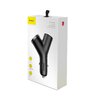 Baseus Y Type BSC-C16N CCALL-YX01 3.4A car charger with two USB ports and cigarette lighter socket