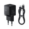 Baseus Palm P10111608113-01 20W Fast AC Charger with USB + USB-C PD 3.0 Socket + 1m Cable