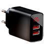 Baseus Mirror Lake QC3.0 BS-EU912 CCJMHA-A01 18W szybka ładowarka sieciowa z 2 gniazdami USB Quick Charge 3.0
