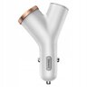 Baseus Y Type BSC-C16N CCALL-YX02 3.4A car charger with two USB ports and cigarette lighter socket