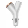 Baseus Y Type BSC-C16N CCALL-YX02 3.4A car charger with two USB ports and cigarette lighter socket
