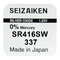 silver battery mini Seizaiken / SEIKO 337 / SR416SW