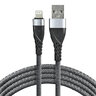 Cable braided USB - Lightning / iPhone everActive CBB-1IG 100cm with support for fast charging up to 2.4A gray