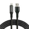 EverActive CBB-1IBL 100cm USB - Lightning LCD Braided Cable with Fast Charging Support up to 2.4A black