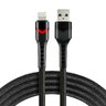 Cable braided cable USB - Lightning RGB LED everActive CBB-1IBR 100cm with support for fast charging up to 2.4A black