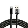 EverActive CBB-0.3MB 30cm braided USB cable with support for fast charging up to 2.4A black