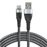 everActive CBB-2CG braided cable - USB-C / Type-C cable 200cm with support for fast charging up to 3A gray