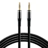 Silicone audio cable AUX plug to mini jack plug 3.5 mm stereo 100cm everActive CBS-1JB black