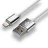 USB silicone cable - Lightning / iPhone everActive CBS-1.5IW 150cm with support for fast charging up to 2.4A white