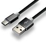 Silicone Cable USB-USB-C/Type-C everActive CBS-1CB 100cm with support for fast charging up to 3A black