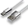 Silicone cable USB - USB-C / Type-C everActive CBS-1CW 100cm with support for fast charging up to 3A white