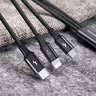 3in1 USB to USB-C, Lightning, micro USB 120cm Baseus CAMLT-SU01 to 3A cable