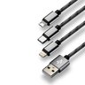 3in1 USB cable - USB-C, Lightning, micro USB 120cm everActive CBB-1.2MCI up to 2.4A