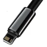 Cable USB - Lightning / iPhone 100cm Baseus Tungsten Gold CALWJ-01 with 2.4A fast charging support