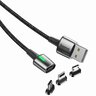 3in1 USB cable - USB-C, Lightning, micro USB magnetic 200cm Baseus Zinc TZCAXC-B01 Quick Charge up to 2A