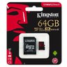 Kingston Canvas React microSDXC memory card 64GB 100MB/s UHS-I U3 V30 A1 + Adapter