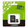 Kingston 256GB Canvas Select Plus 150MB/s UHS-I U1 class 10 V10 A1 microSD Memory Card + adapter