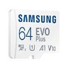 Samsung EVO PLUS microSDXC 64GB UHS-I U1 A1 V10 class 10 memory card + adapter for SD
