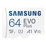Samsung EVO PLUS microSDXC 64GB UHS-I U1 A1 V10 class 10 memory card + adapter for SD
