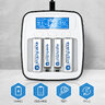 KIT everActive NC-1000M Ni-MH battery charger + 4x AA / R6 battery everActive Ni-MH 2000mAh R2U