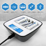 KIT everActive NC-1000M Ni-MH battery charger + 4x AA / R6 battery everActive Ni-MH 2000mAh R2U