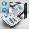 KIT everActive NC-1000M Ni-MH battery charger + 4x AA / R6 battery everActive Ni-MH 2000mAh R2U