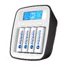 KIT everActive NC-1000M Ni-MH battery charger + 4x AA / R6 battery everActive Ni-MH 2000mAh R2U