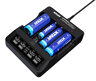 Charger for 18650 Xtar VP4C li-ion cylindrical batteries