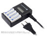 SET everActive NC-450 Black Edition Ni-MH Battery Charger + 4x everActive R6/AA Ni-MH 2000 mAh Rechargeable Batteries