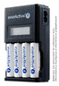 SET everActive NC-450 Black Edition Ni-MH Battery Charger + 4x everActive R6/AA Ni-MH 2000 mAh Rechargeable Batteries