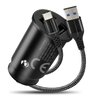 Car charger everActive CC-25C two USB sockets 12W + USB-C cable 1m