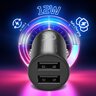 Car charger everActive CC-25C two USB sockets 12W + USB-C cable 1m