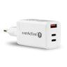 everActive GaN SC-650Q wall charger with USB port and 2x USB-C PD PPS QC4+ 65W