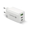 everActive GaN SC-655Q wall charger with USB socket and 2x USB-C PD PPS QC4+ 65W