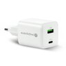 everActive GaN SC-450Q wall charger with USB socket and USB-C PD PPS QC4+ 45W